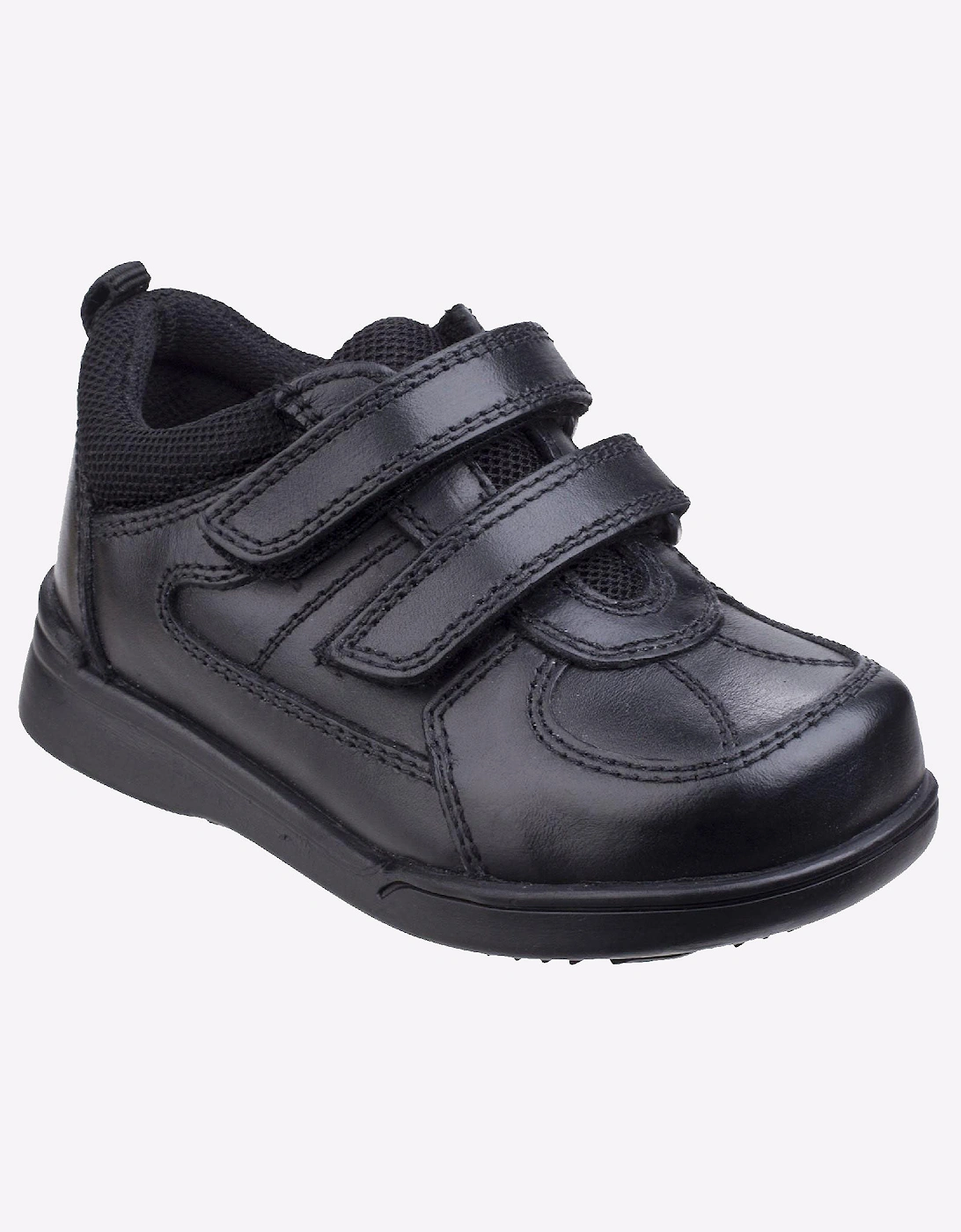 Hush Puppies Liam Leather Infants Childs Boys Shoes Black