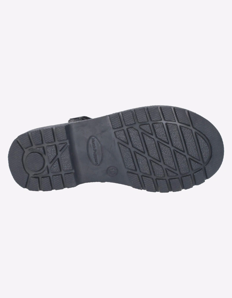 Hush Puppies Tally Leather Junior Girls Shoes Black