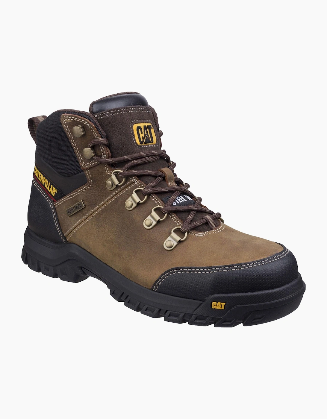 Caterpillar Safety Caterpillar Framework Safety Boot Leather Mens Seal Brown