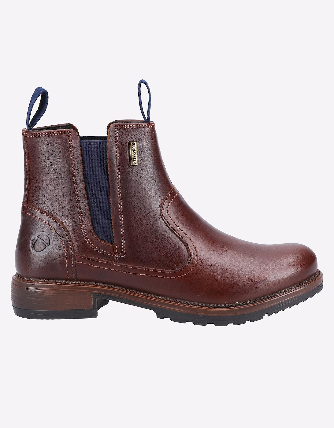 Cotswold Laverton Memory Foam Womens Leather Boots Brown / Navy