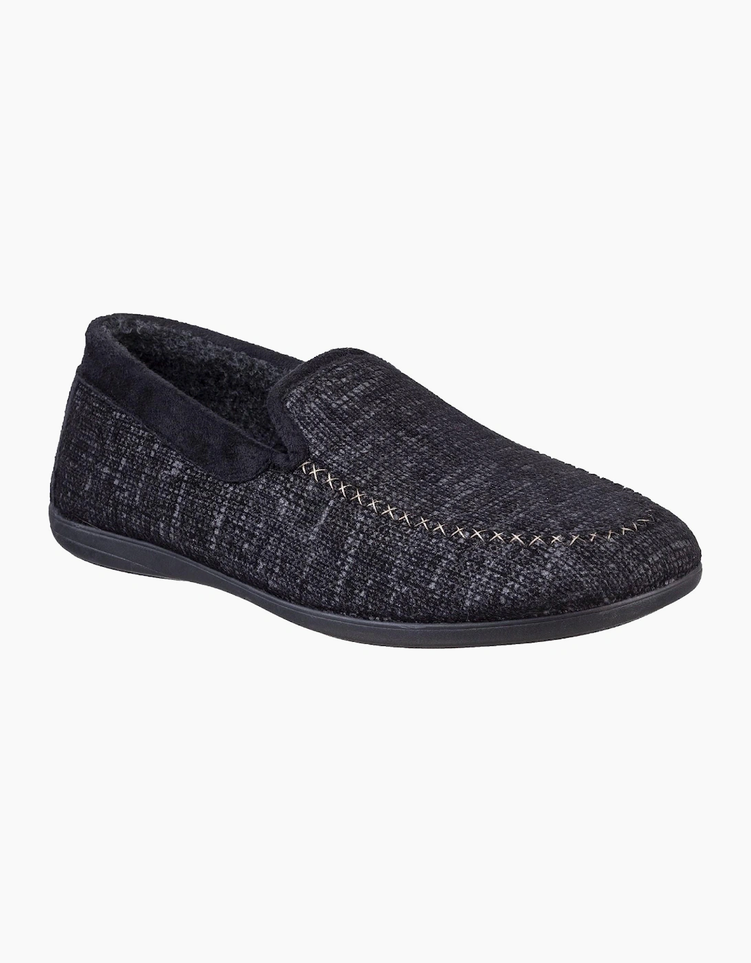 Cotswold Stanley Loafer Slippers Mens Black