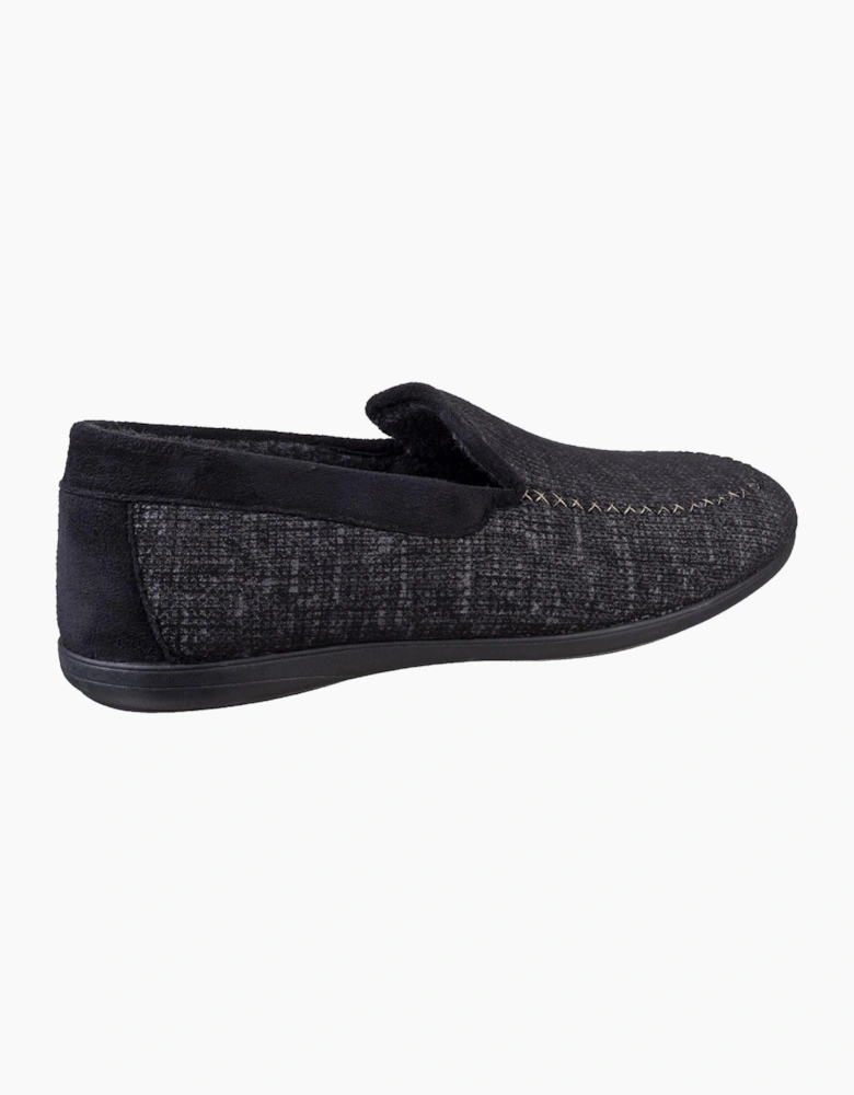 Cotswold Stanley Loafer Slippers Mens Black