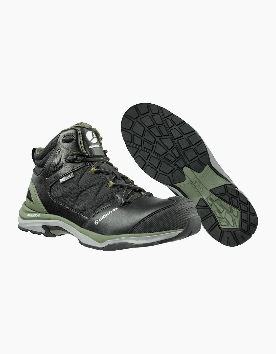 Albatros Ultratrail Olive Ctx Mid Mens Safety Boots Black/Olive