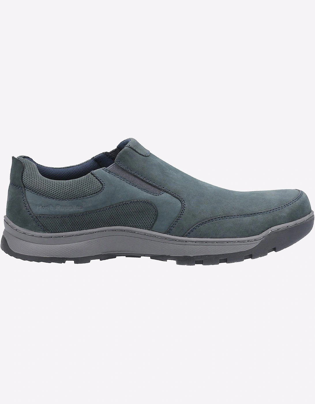 Hush Puppies Jasper Slip On Mens Leather Shoes Navy Nubuck