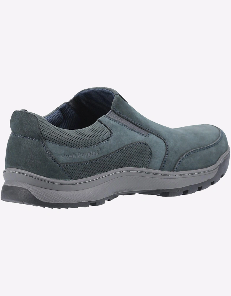 Hush Puppies Jasper Slip On Mens Leather Shoes Navy Nubuck