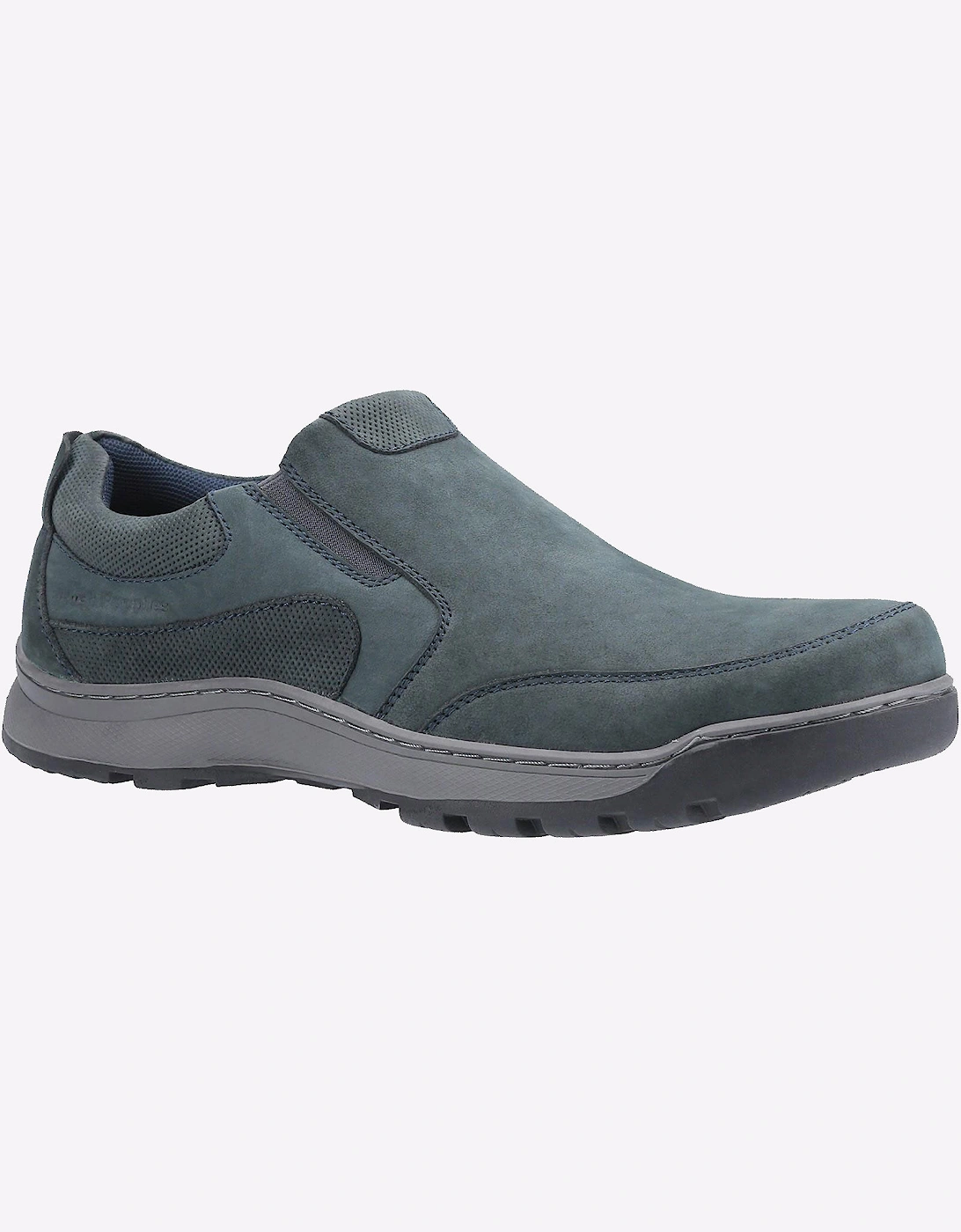 Hush Puppies Jasper Slip On Mens Leather Shoes Navy Nubuck