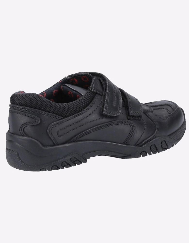 Hush Puppies Jezza 2 Leather Junior Boys Shoes Black