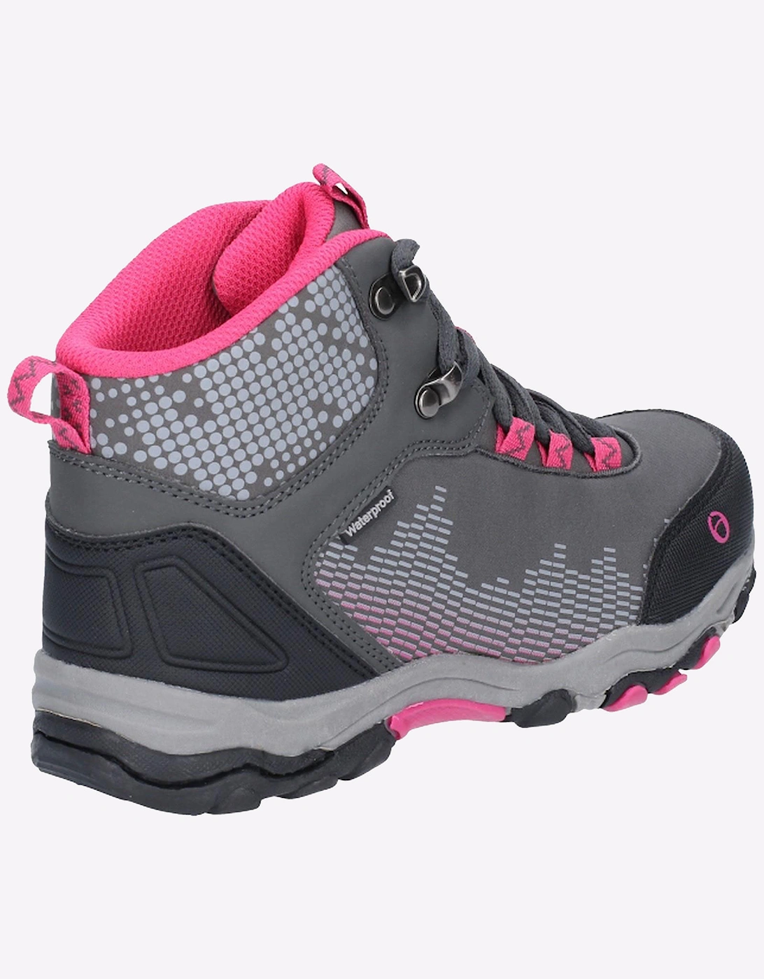 Cotswold Ducklington Waterproof Junior Girls Hiking Boots Grey/Pink
