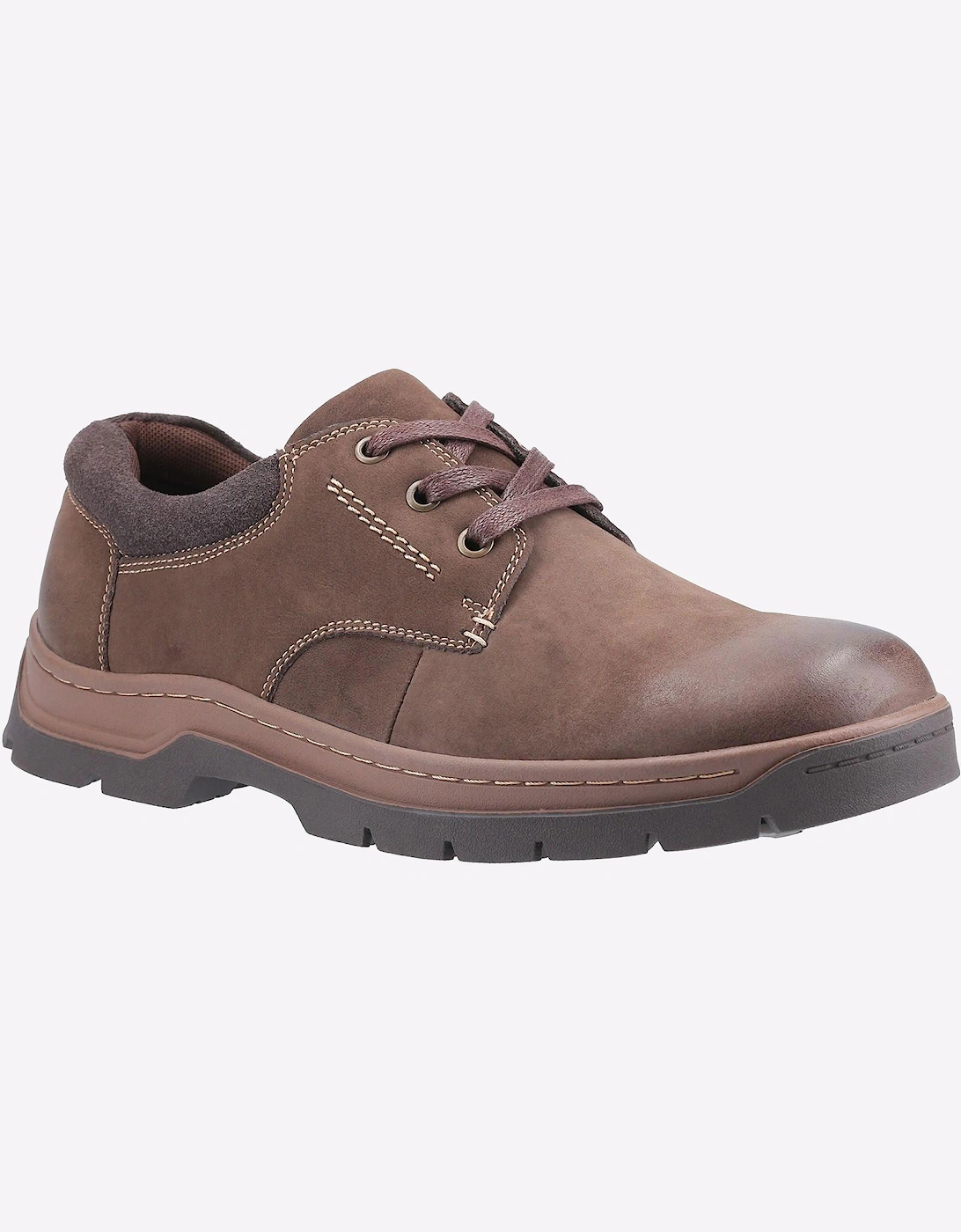 Cotswold Thickwood Burnished Leather Memory Foam Mens Brown