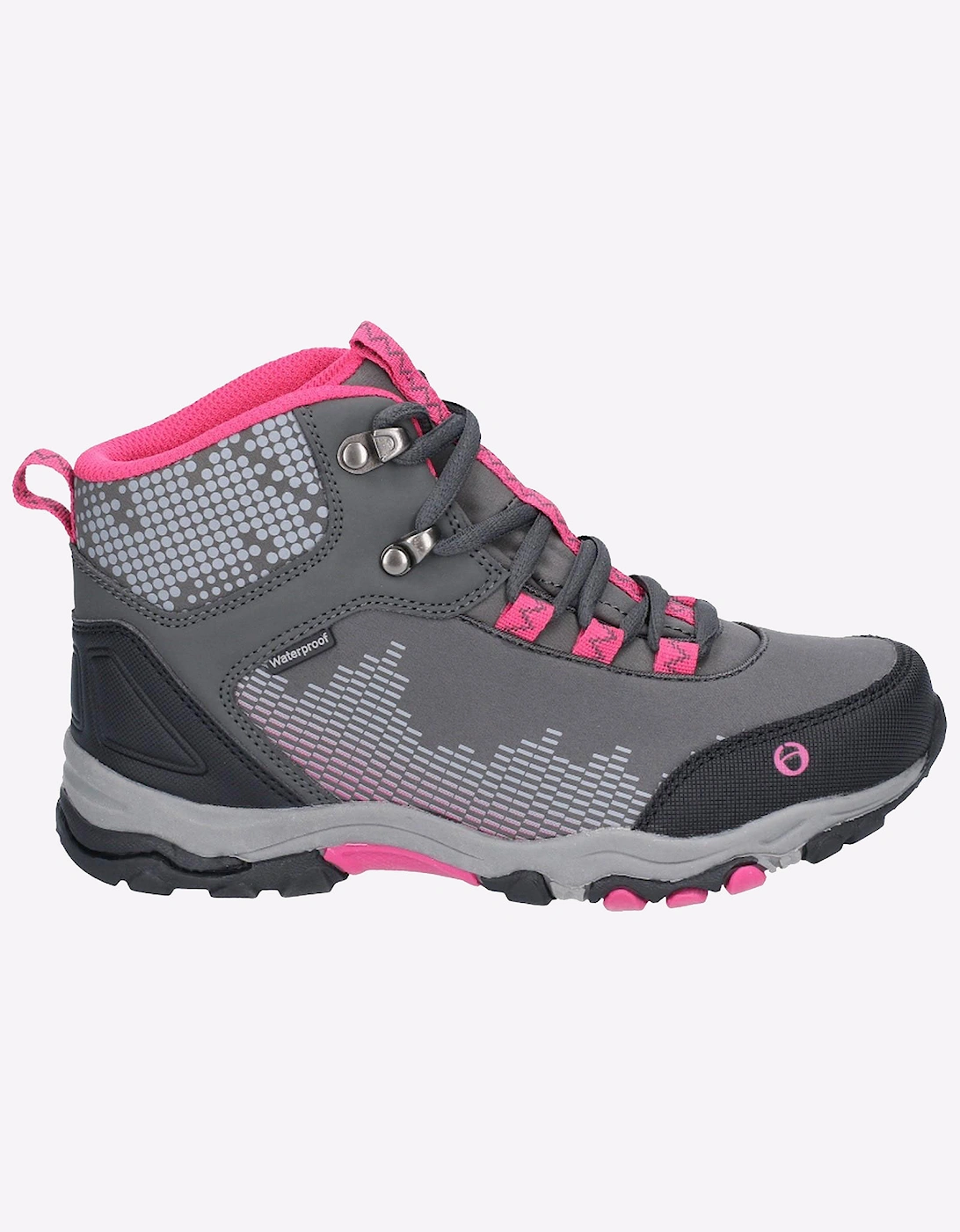 Cotswold Ducklington Waterproof Junior Girls Hiking Boots Grey/Pink