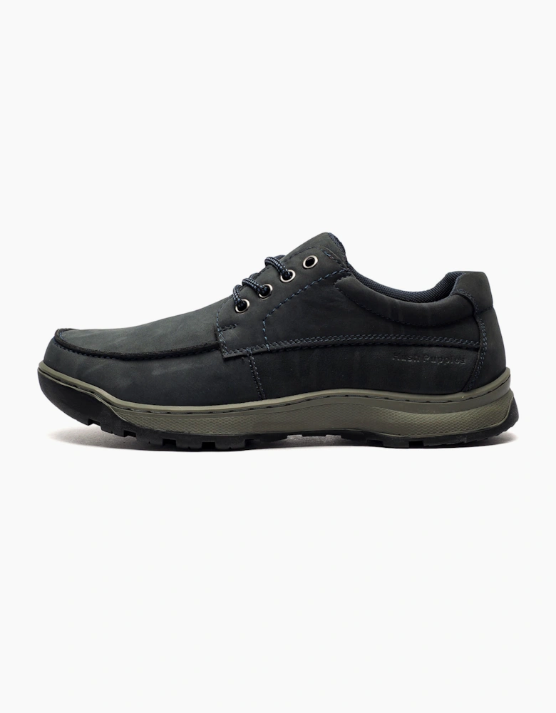 Hush Puppies Tucker Memory Foam Mens Shoes Navy Nubuck