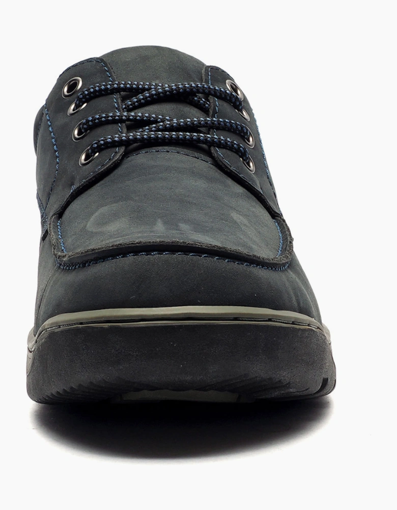 Hush Puppies Tucker Memory Foam Mens Shoes Navy Nubuck