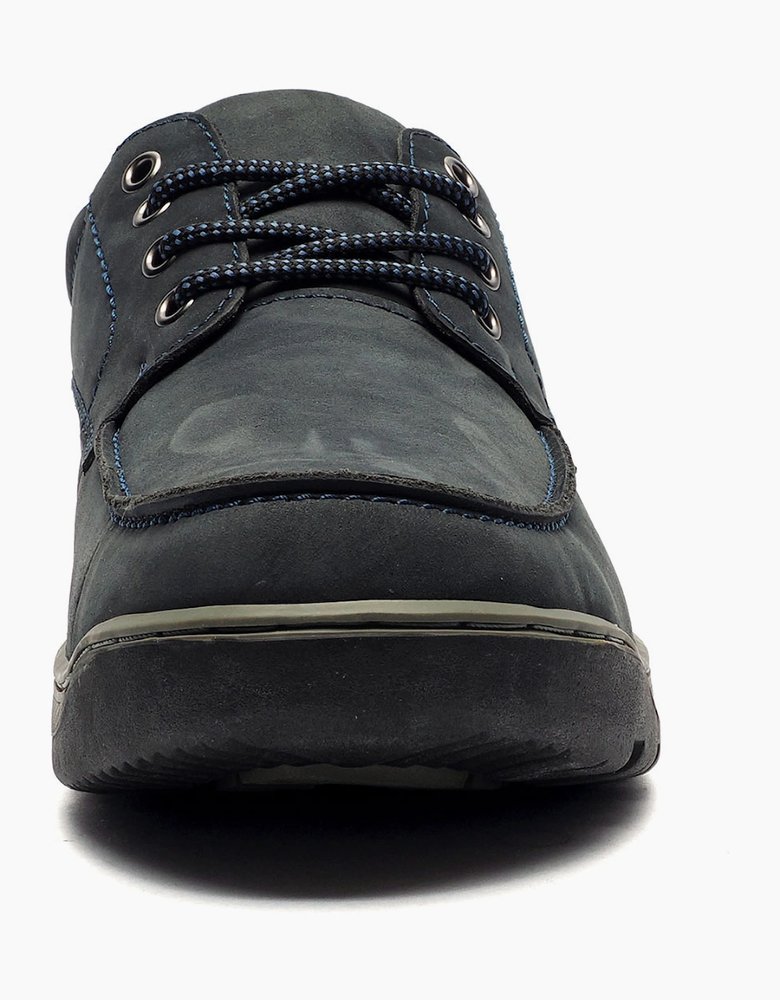 Hush Puppies Tucker Memory Foam Mens Shoes Navy Nubuck