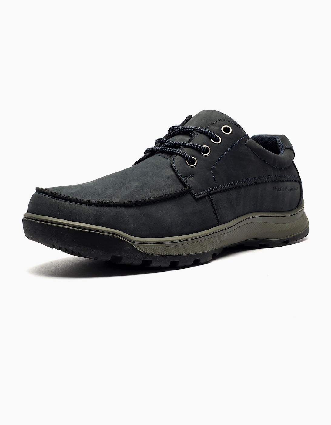 Hush Puppies Tucker Memory Foam Mens Shoes Navy Nubuck