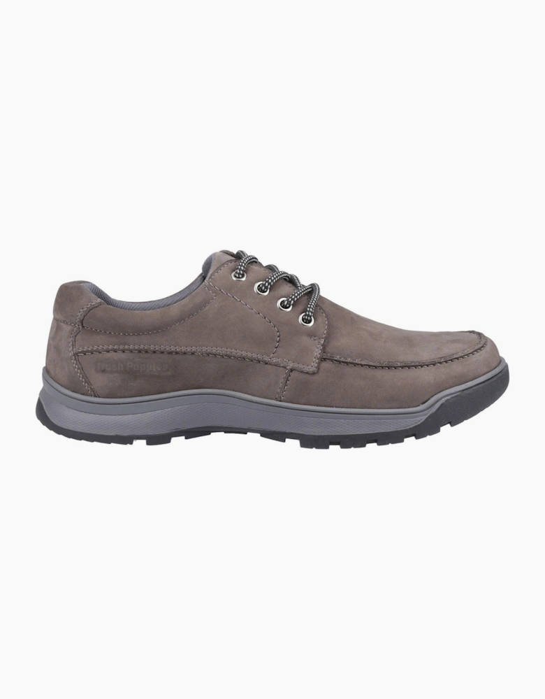 Hush Puppies Tucker Memory Foam Mens Shoes Grey Nubuck
