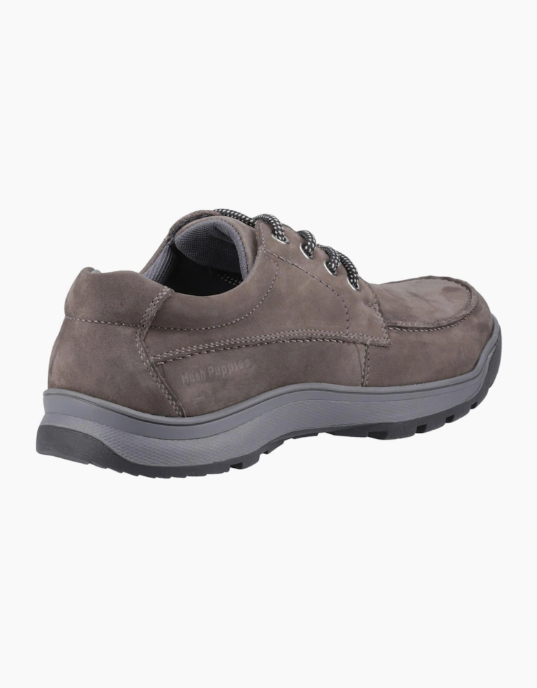 Hush Puppies Tucker Memory Foam Mens Shoes Grey Nubuck