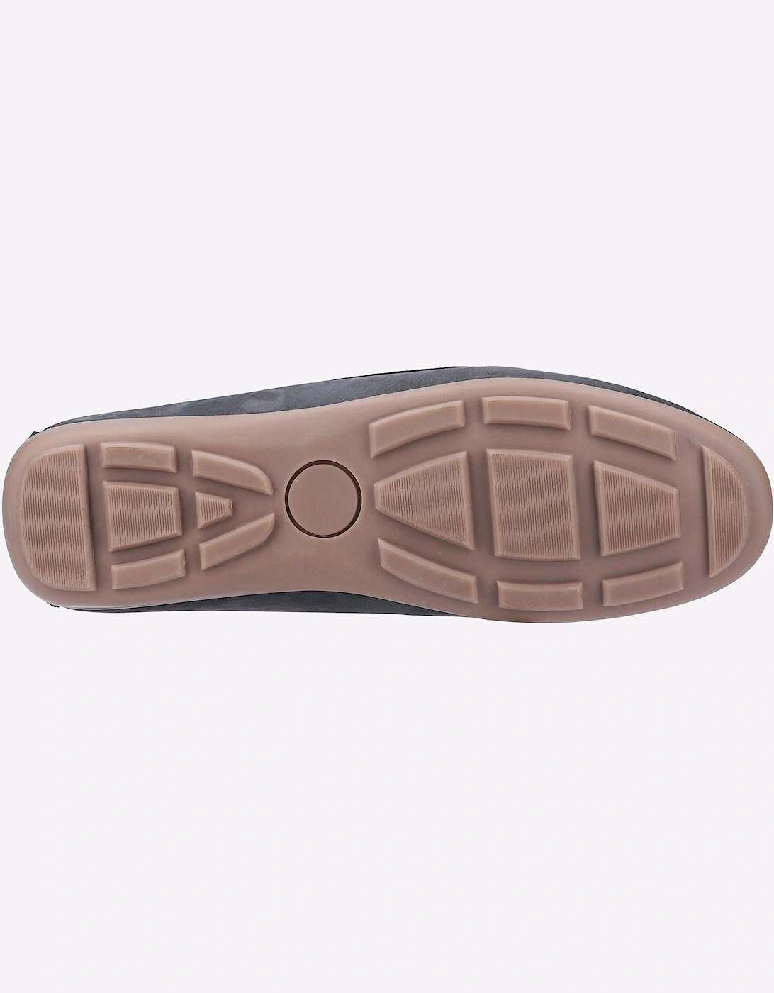 Hush Puppies Maggie Slip On Memory Foam Leather Womens Shoes Navy