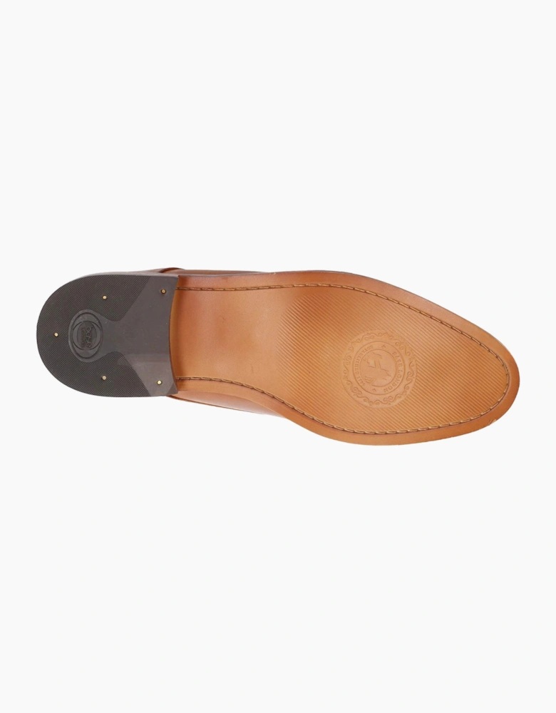 Base London Script Washed Leather Mens Shoes Tan