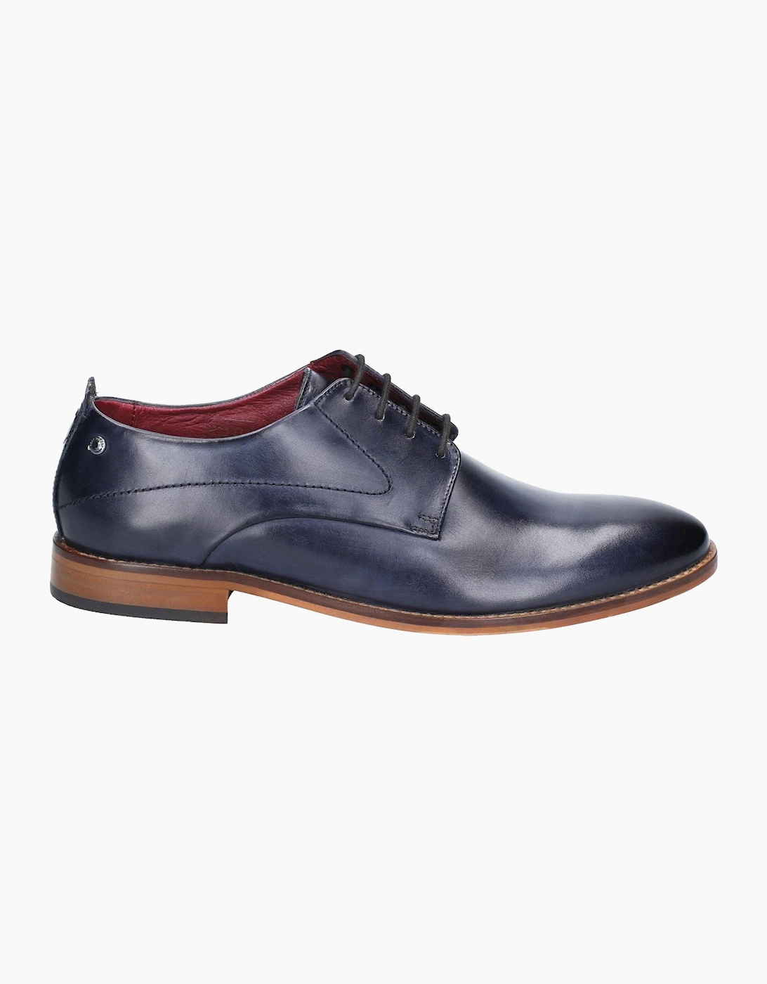 Base London Script Washed Leather Mens Shoes Navy