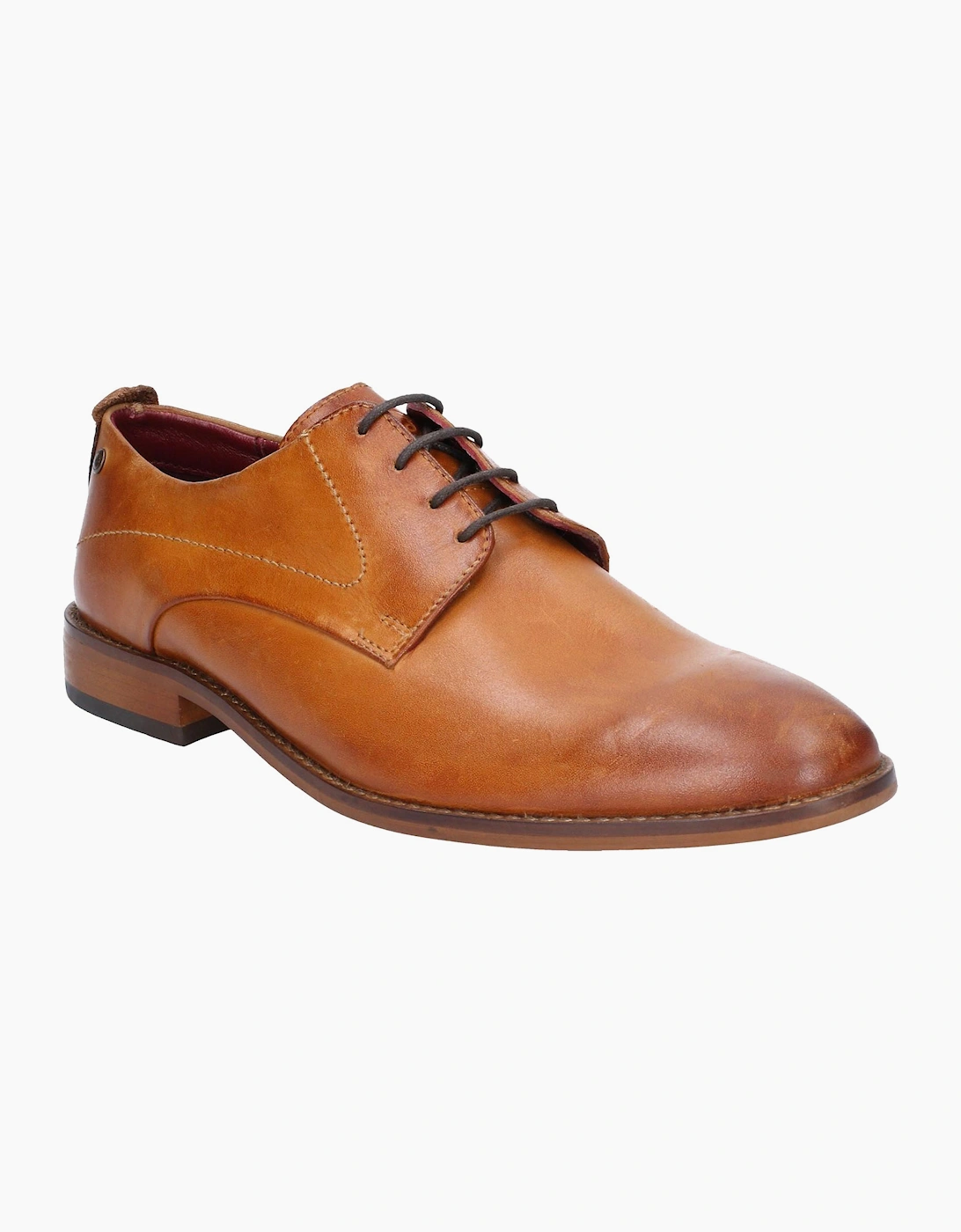 Base London Script Washed Leather Mens Shoes Tan