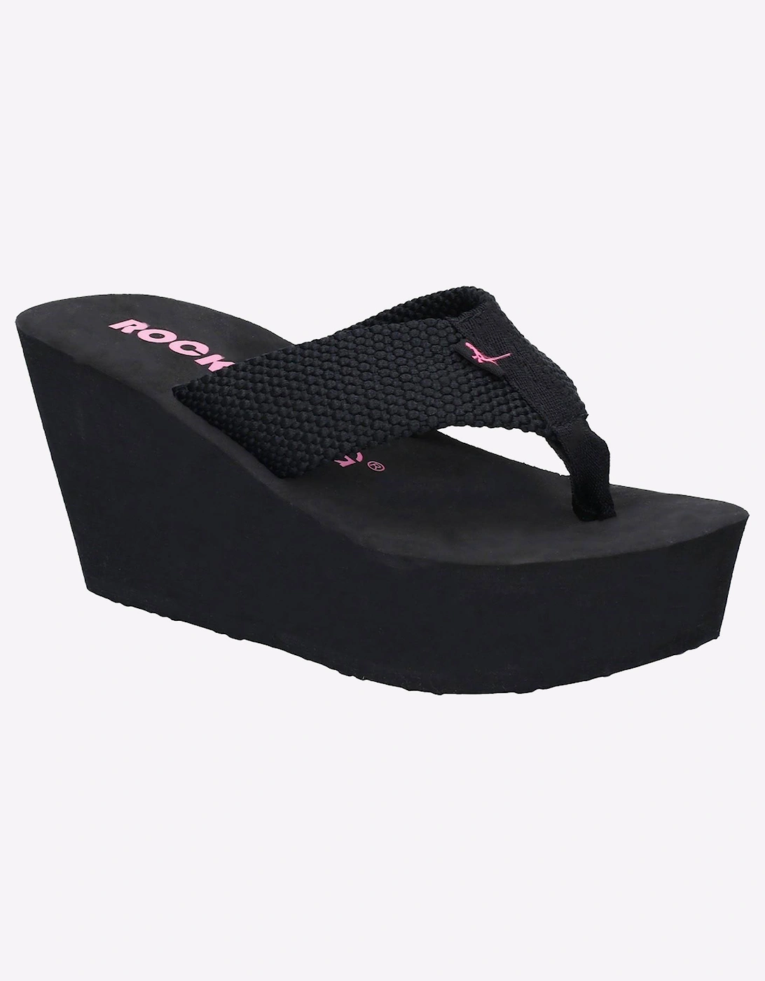 Rocket Dog Diver Webbing Womens Slip On Sandals Black