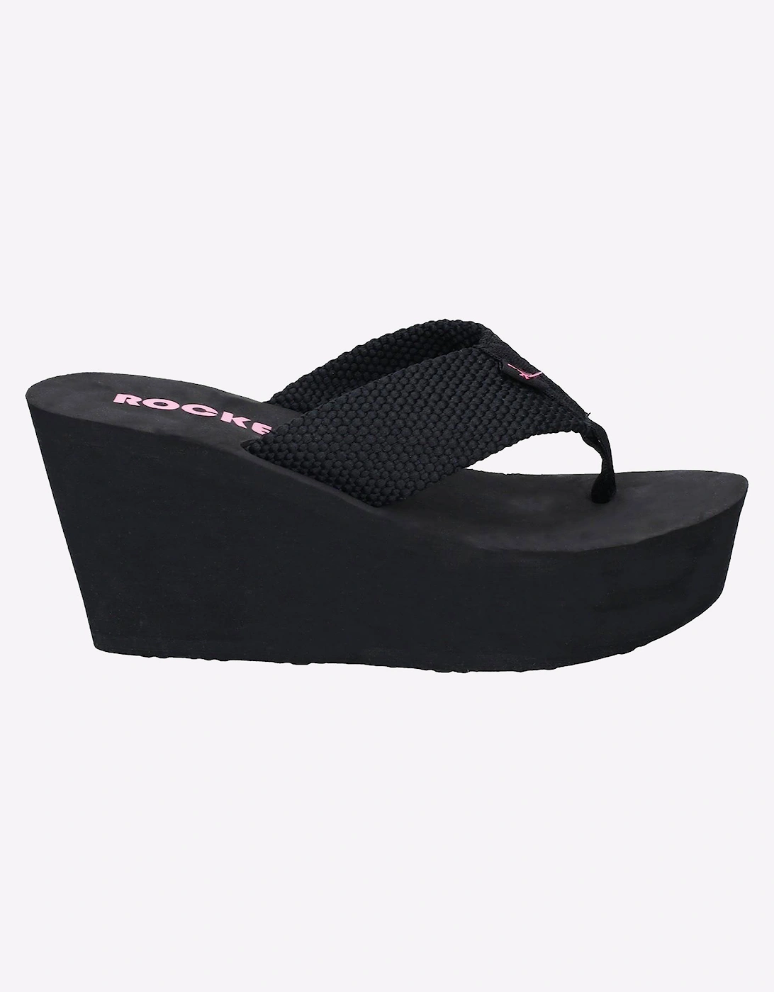 Rocket Dog Diver Webbing Womens Slip On Sandals Black
