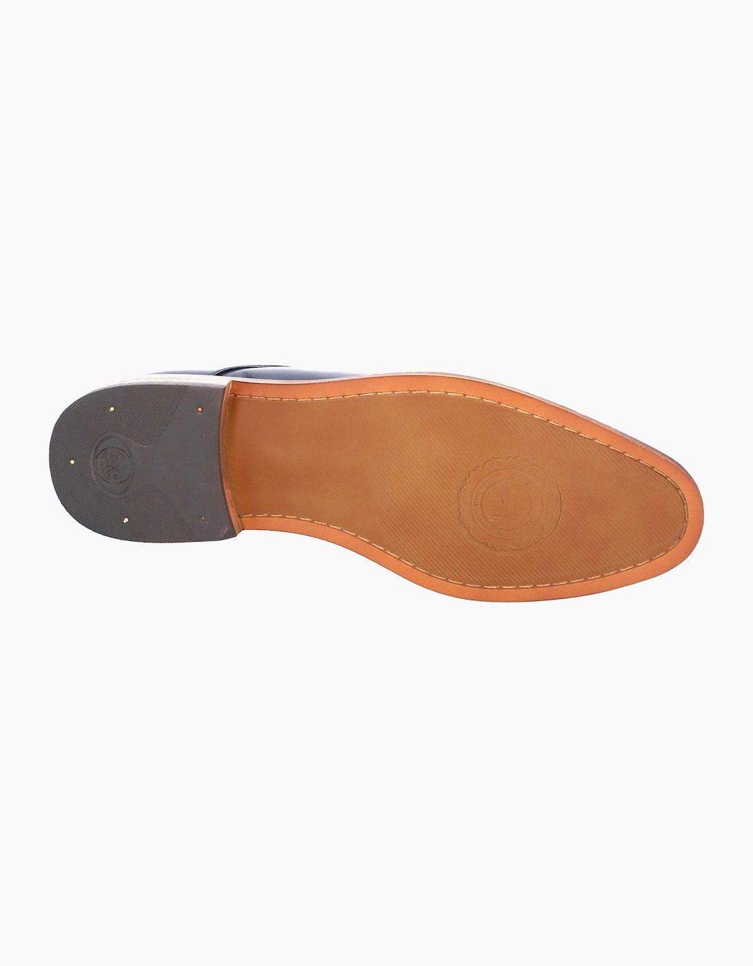 Base London Script Washed Leather Mens Shoes Navy