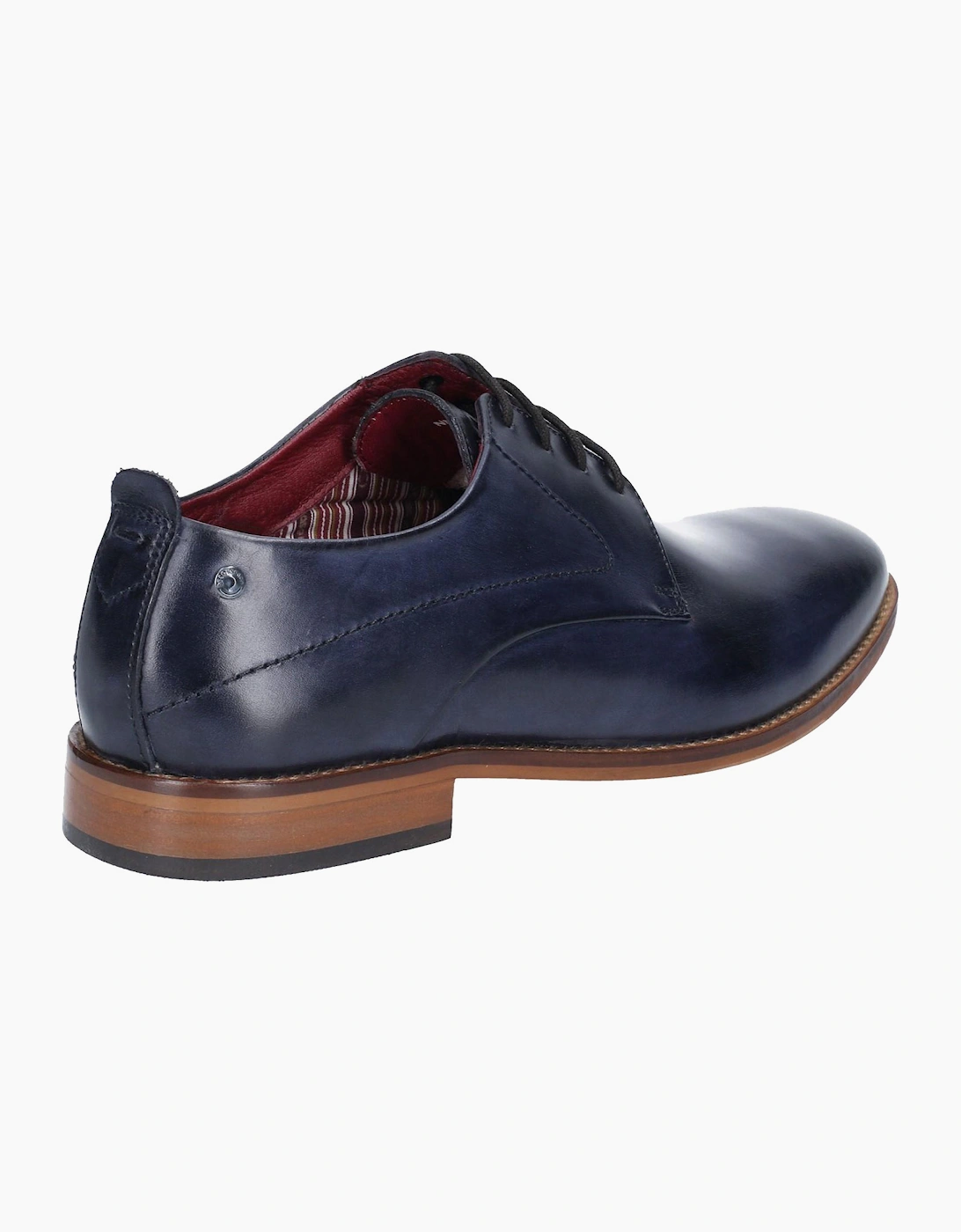Base London Script Washed Leather Mens Shoes Navy