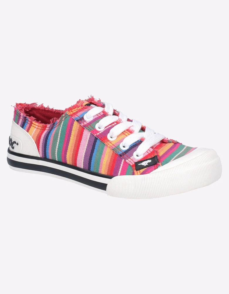 Rocket Dog Jazzin Eden Stripe Womens Girls Shoes Red Multi