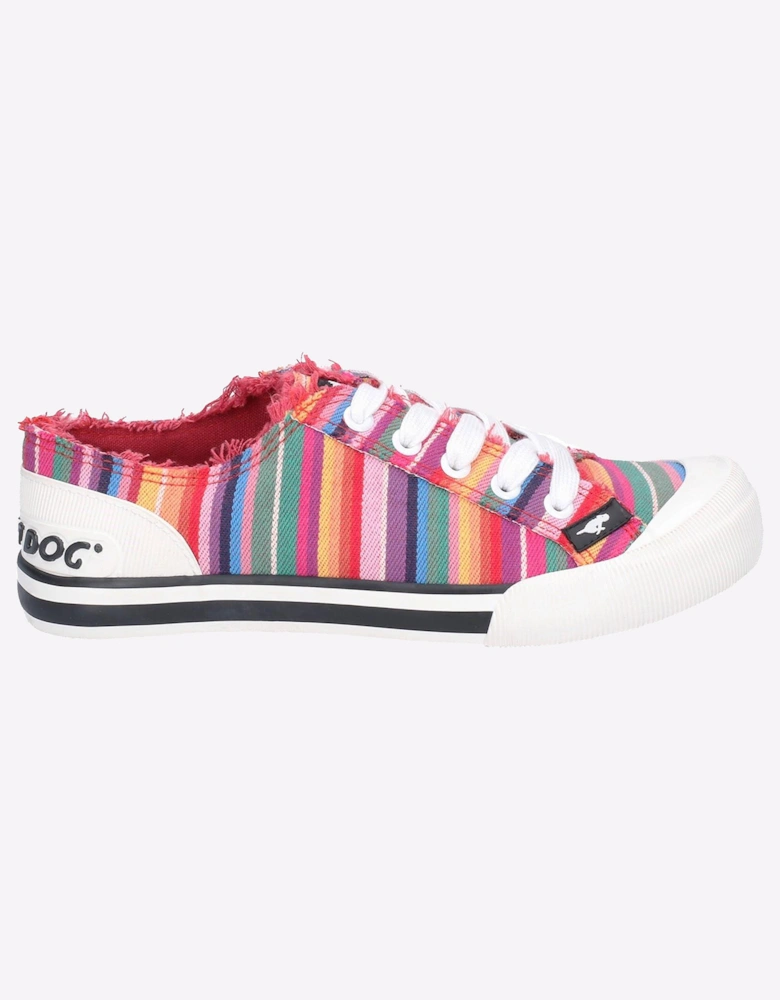Rocket Dog Jazzin Eden Stripe Womens Girls Shoes Red Multi