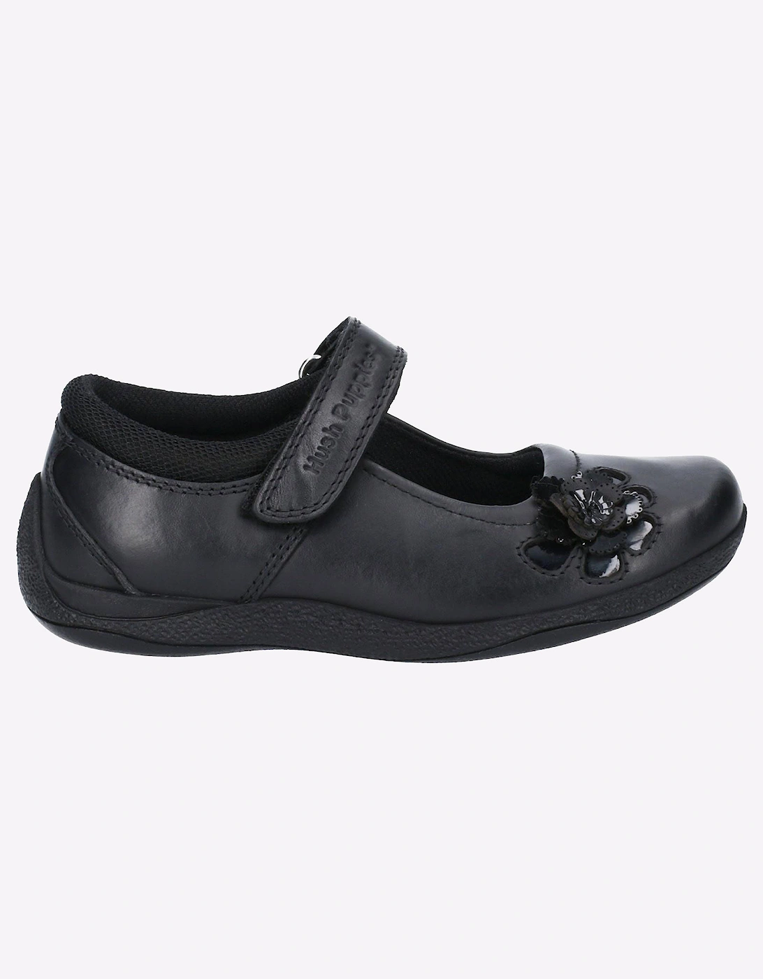 Hush Puppies Girl's Hush Puppies Jessica Leather Junior Girls School Shoes Black