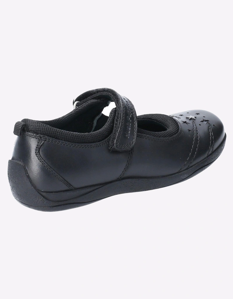 Hush Puppies Amber Leather Junior Shoes Black