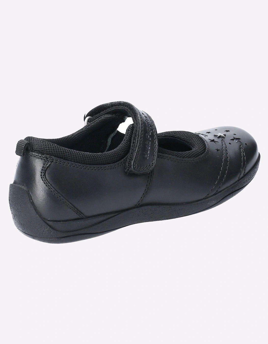 Hush Puppies Amber Leather Junior Shoes Black