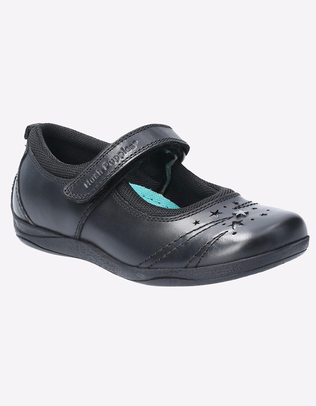 Hush Puppies Amber Leather Junior Shoes Black