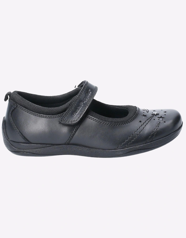 Hush Puppies Amber Leather Junior Shoes Black