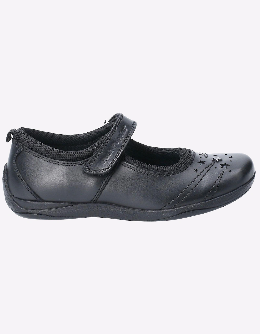 Hush Puppies Amber Leather Junior Shoes Black