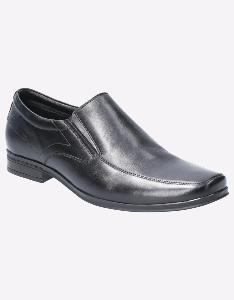 Hush Puppies Billy Leather Mens Shoes Black