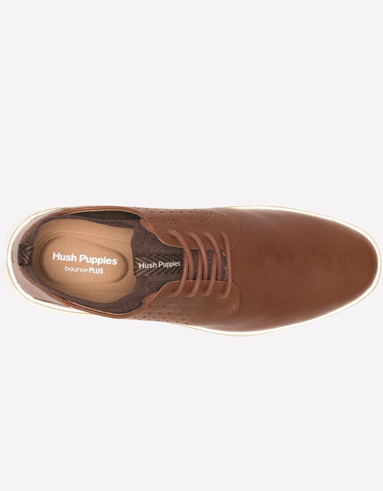 Hush Puppies Billy Leather Mens Shoes Black