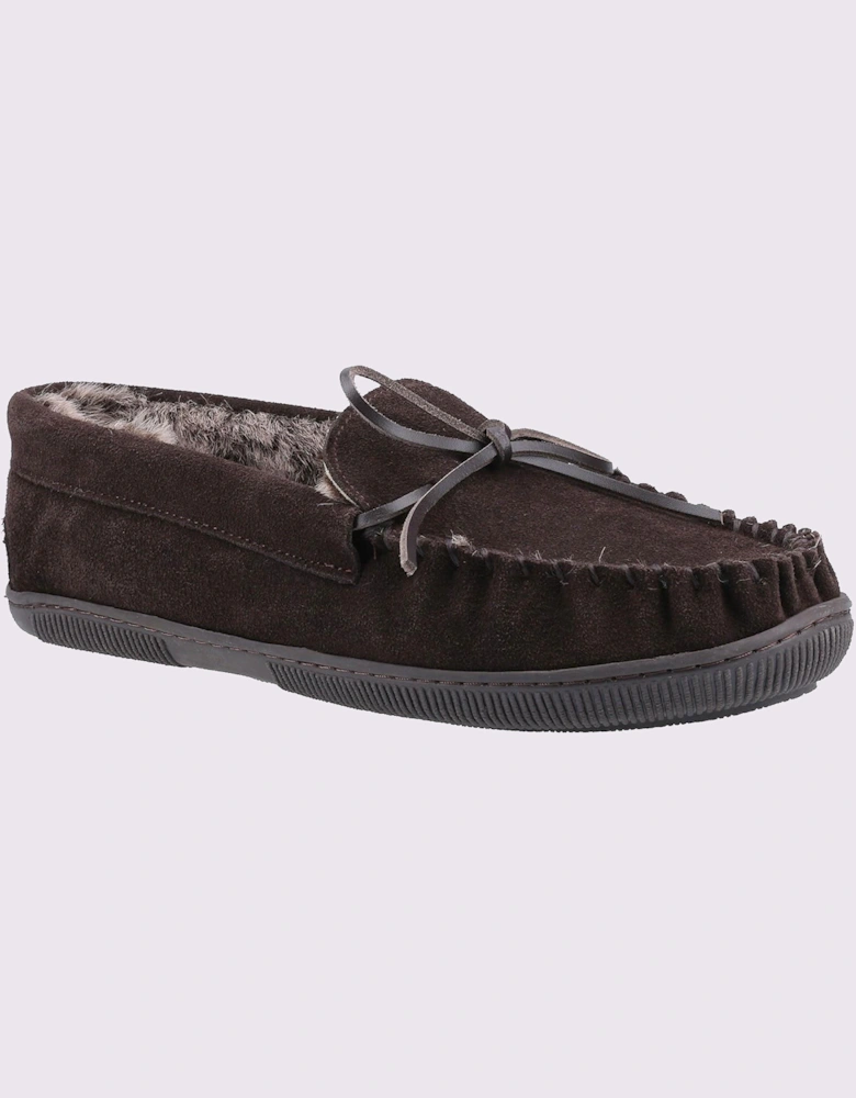 Hush Puppies Ace Slip On Memory Foam Mens Slippers Chocolate