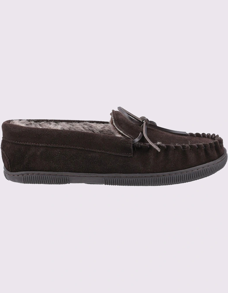 Hush Puppies Ace Slip On Memory Foam Mens Slippers Chocolate
