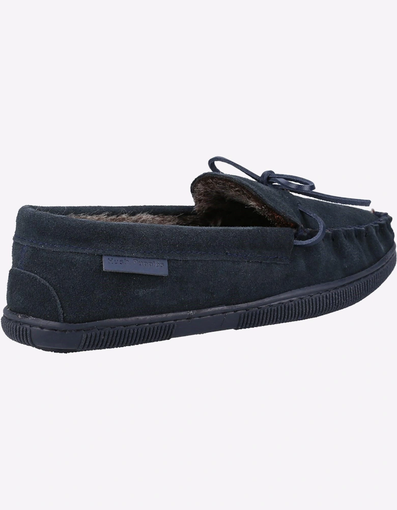 Hush Puppies Ace Slip On Memory Foam Mens Slippers Navy