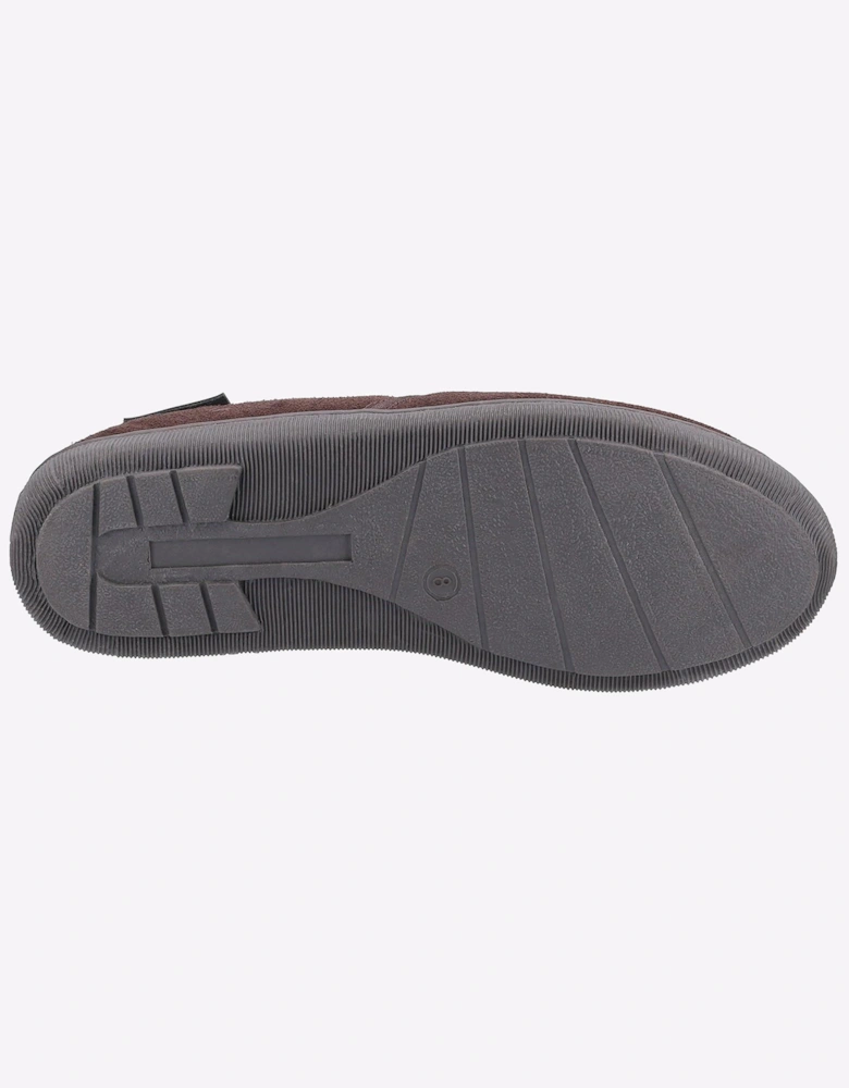 Hush Puppies Arnold Slip On Suede Memory Foam Mens Slippers Brown