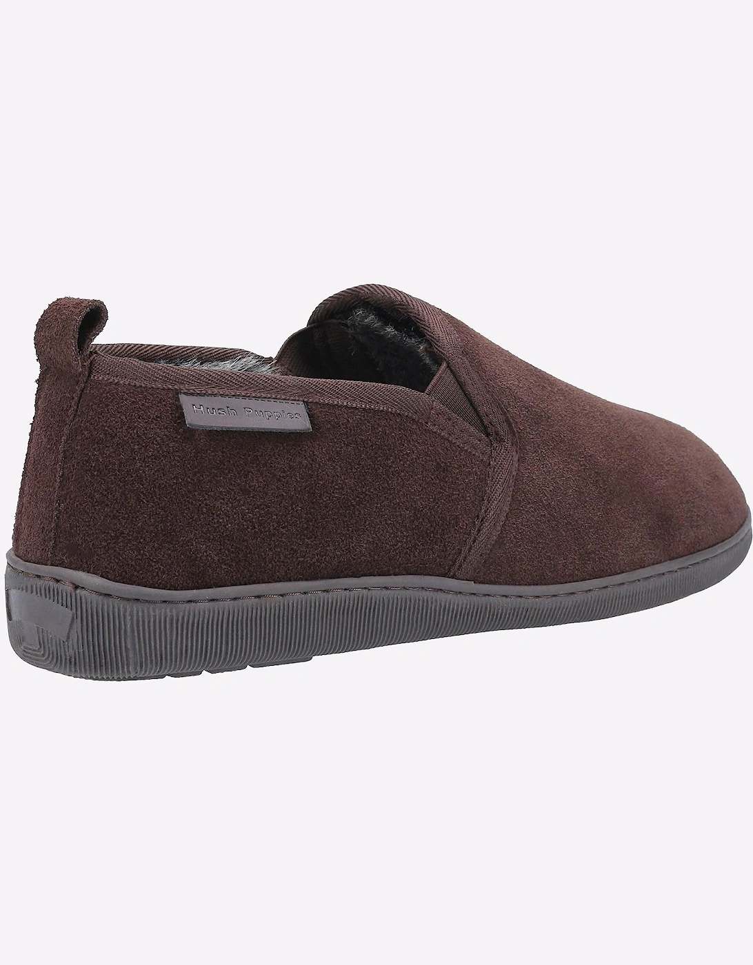 Hush Puppies Arnold Slip On Suede Memory Foam Mens Slippers Brown