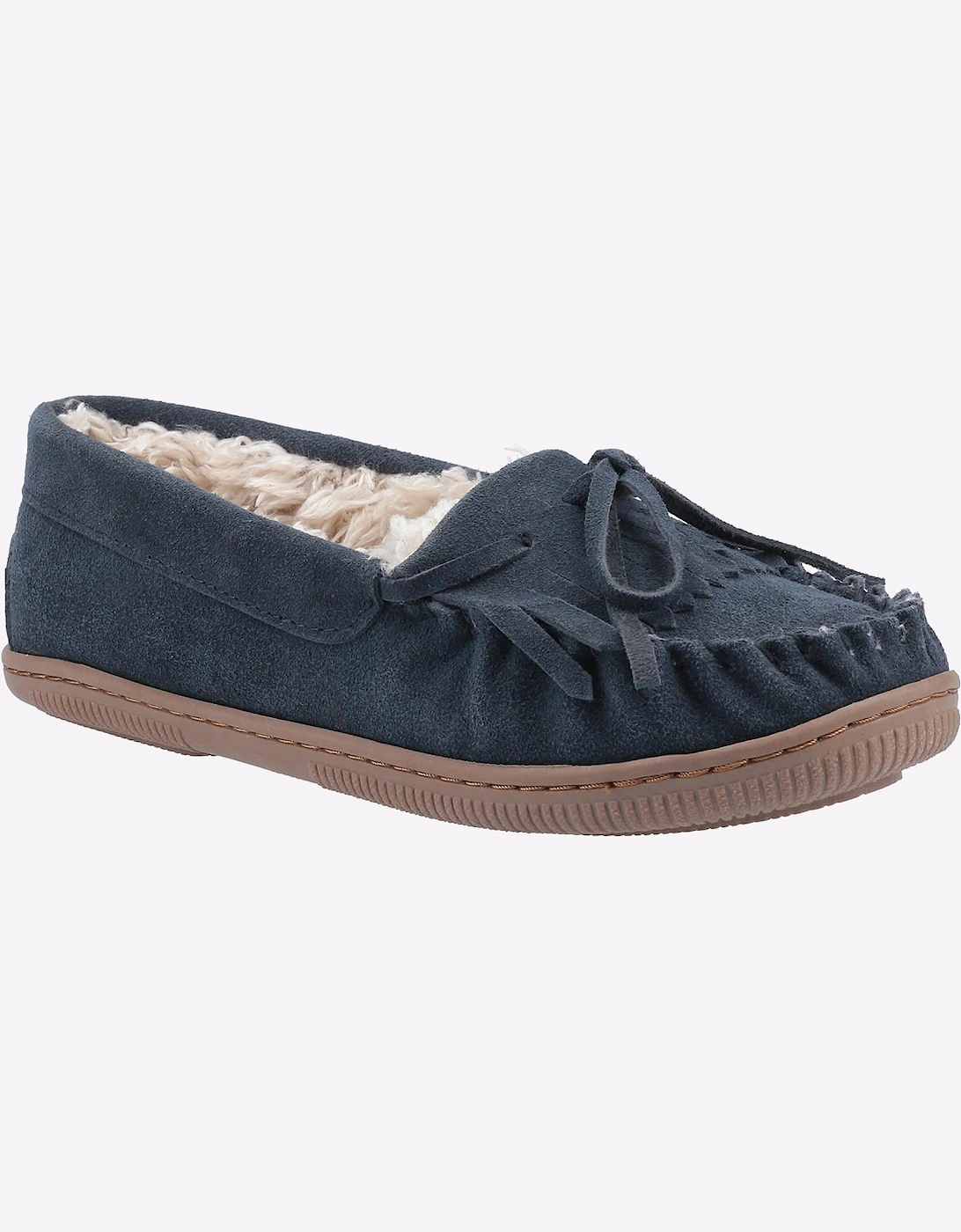 Hush Puppies Addy Slip On Memory Foam Womens Slippers Navy