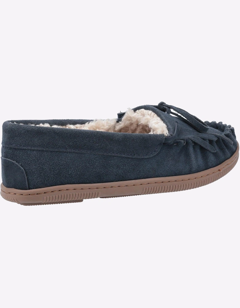 Hush Puppies Addy Slip On Memory Foam Womens Slippers Navy