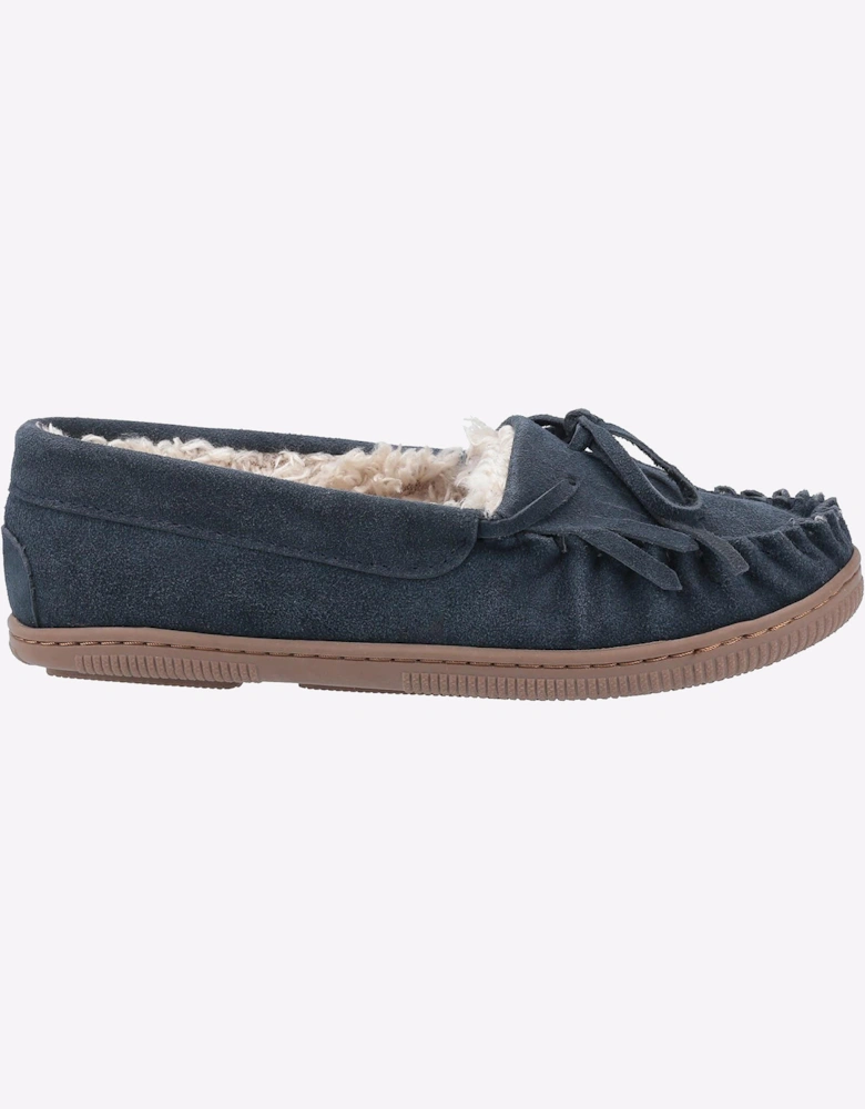 Hush Puppies Addy Slip On Memory Foam Womens Slippers Navy