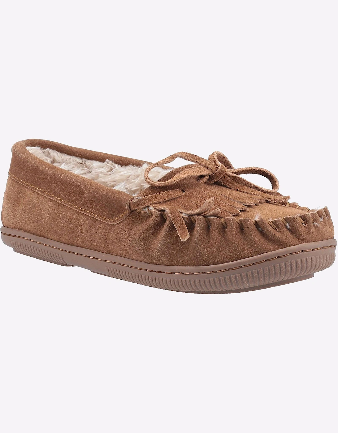 Hush Puppies Addy Slip On Memory Foam Womens Slippers Tan