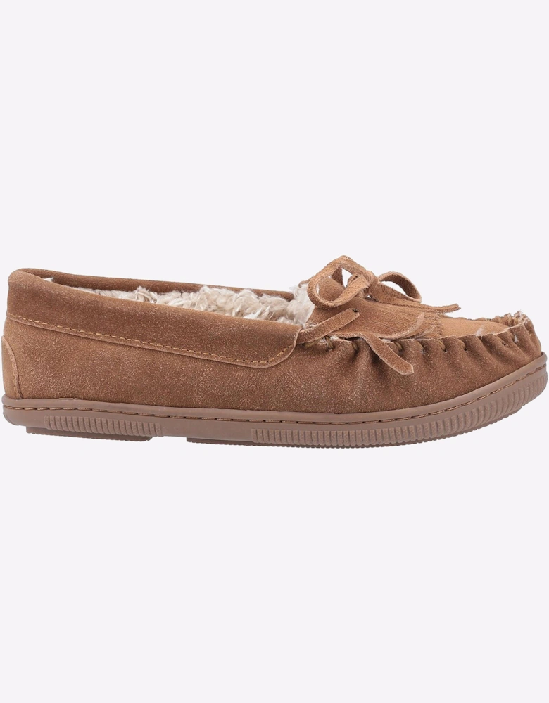 Hush Puppies Addy Slip On Memory Foam Womens Slippers Tan
