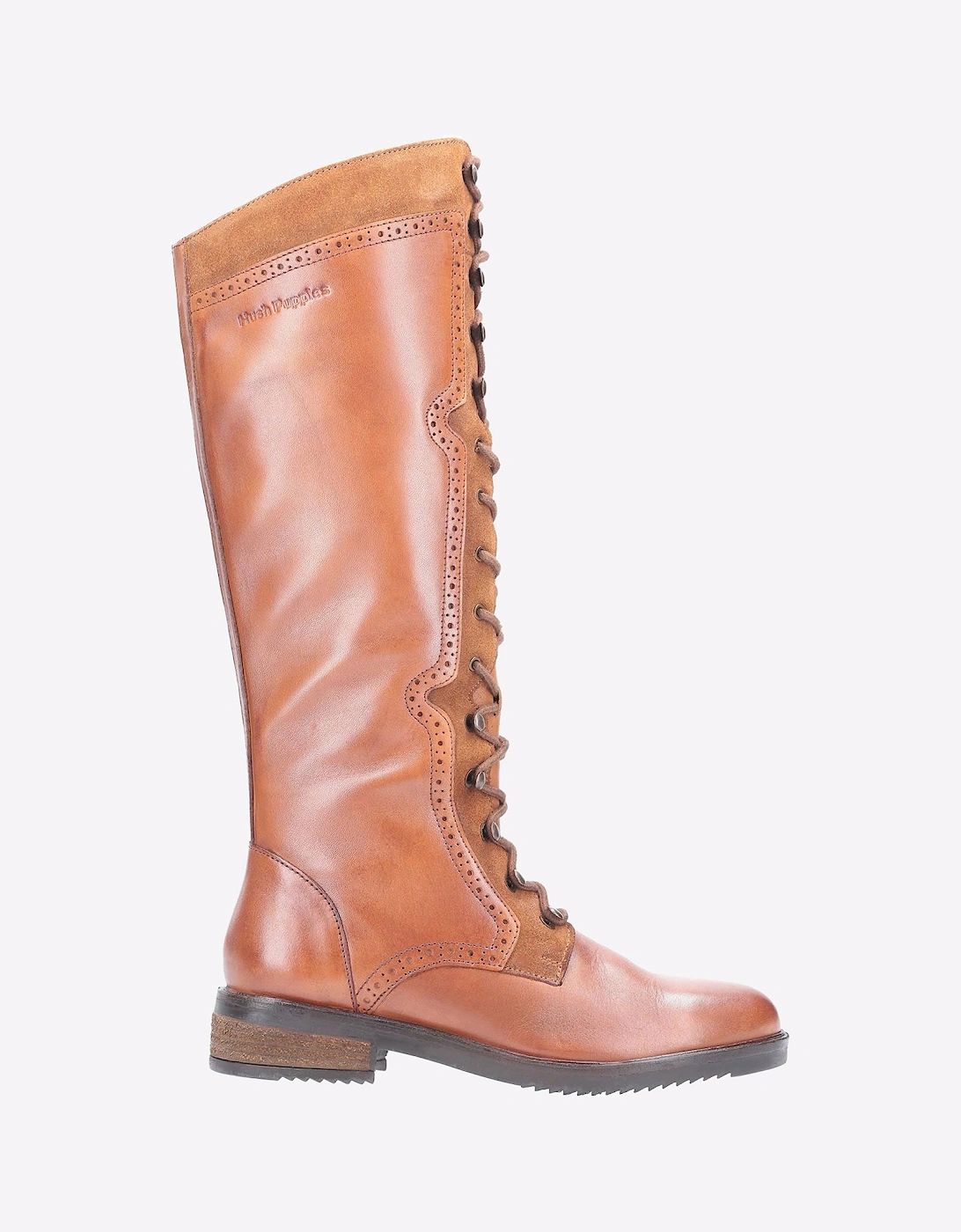 Hush Puppies Rudy Leather Womens Boots Tan