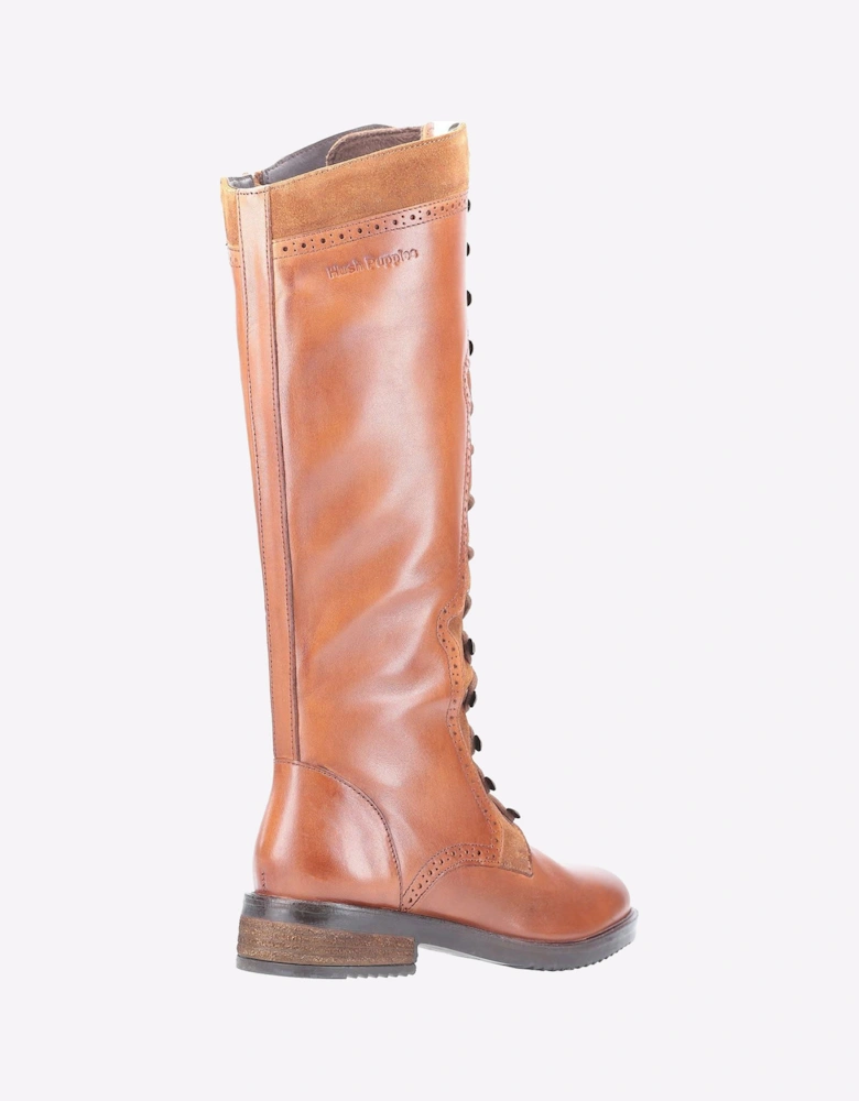 Hush Puppies Rudy Leather Womens Boots Tan